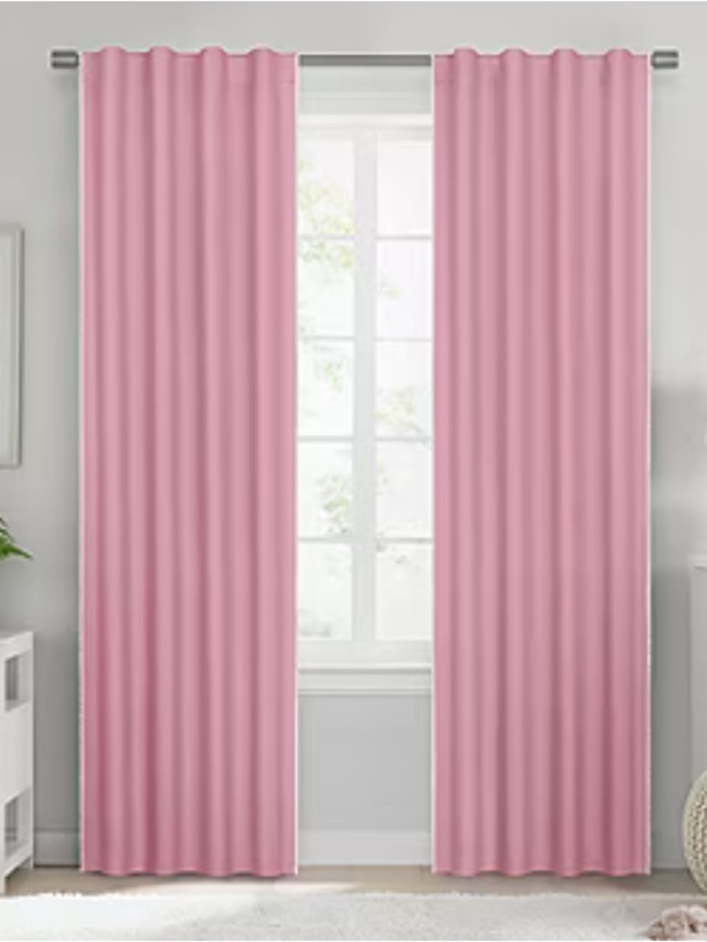 Under the Stars Pom Pom Pink Blackout Curtain Panels - Modern Window Drapes